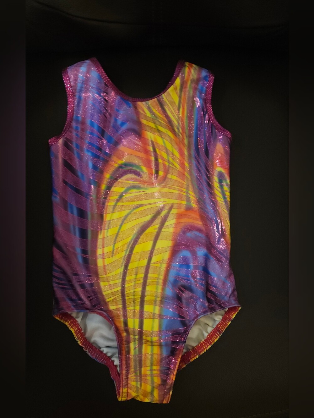 Wickid Wear Gymnastics  Shimmer Swirl Leotard - Size 6